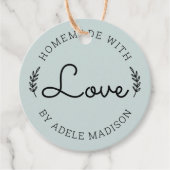 Rustic Greenery Handmade with Love Bedankjes Labels (Voorkant)