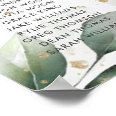Rustic Greenery laat gouden weddenschappen achter Poster (Hoek)
