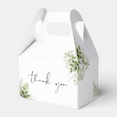 Rustic Greenery Leaves Elegant Baptisme Bedankdoosjes (Achterkant)