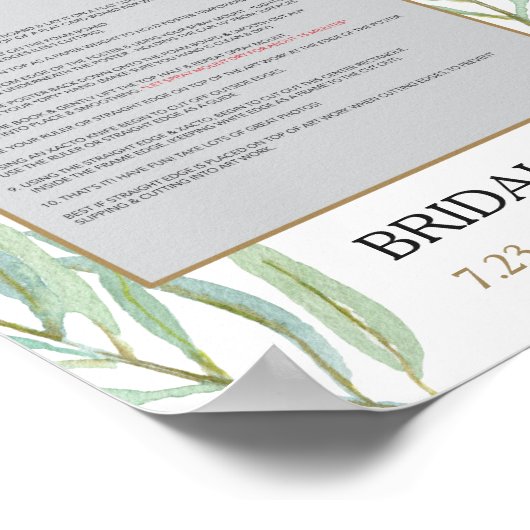 Rustic Greenery Photo Prop Poster Lijst (Hoek)