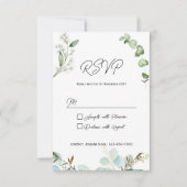 Rustic Greenery RSVP Card Uitnodiging (Voorkant)