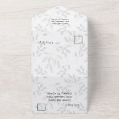 Rustic Greenery Sage Green Eucalyptus Wedding All In One Uitnodiging (Buitenkant)