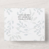 Rustic Greenery Sage Green Eucalyptus Wedding All In One Uitnodiging (Achterkant)