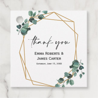 Rustic Greenery Script Favorietags Bedankjes Labels