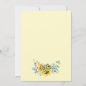 Rustic Greenery Sunflower Vrijgezellenfeest Kaart (Achterkant)