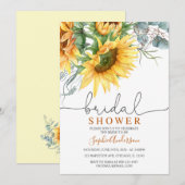 Rustic Greenery Sunflower Vrijgezellenfeest Kaart (Voorkant / Achterkant)