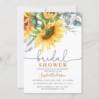 Rustic Greenery Sunflower Vrijgezellenfeest Kaart