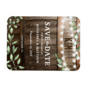 Rustic Greenery Trouwkoelkast Save the Date Magneet (Horizontaal)