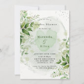 Rustic Greenery Vineyard Couples Shower Invites (Voorkant)