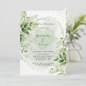Rustic Greenery Vineyard Couples Shower Invites (Staand voorkant)
