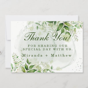 Rustic Greenery Vineyard Mariage Merci Cartes