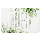 Rustic Greenery Vineyard White Wedding Invitation Magneet (Horizontaal)