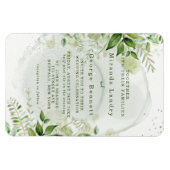Rustic Greenery Vineyard White Wedding Invitation Magneet (Horizontaal)