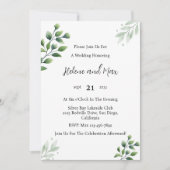 Rustic Greenery Wedding Invitation Kaart (Voorkant)