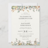 Rustic Greenery Wedding Kaart (Voorkant)