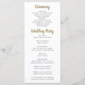Rustic Greenery Wedding Programme Programma (Achterkant)