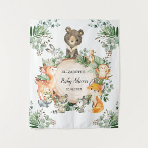 Rustic Greenery Woodland Forest Animals Welkom Wandkleed