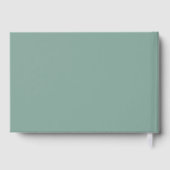 Rustic Greenery Wreath Monogram Baby shower Gastenboek (Achterkant)