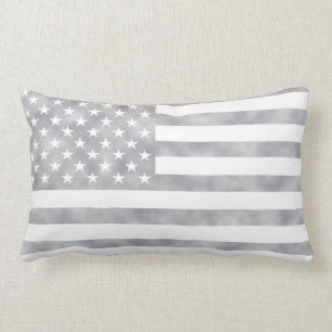 Rustic Grey American Flag Kussen