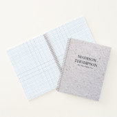 Rustic Grey Antiek papier textuur Notitieboek (Binnen)