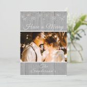 Rustic Grey Ayez une joyeuse carte de Noël (Debout devant)