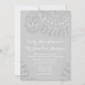 Rustic Grey Burlap Wedding Invitations Kaart (Voorkant)