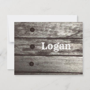 Rustic Grey Fence Bedankt voor je briefkaart
