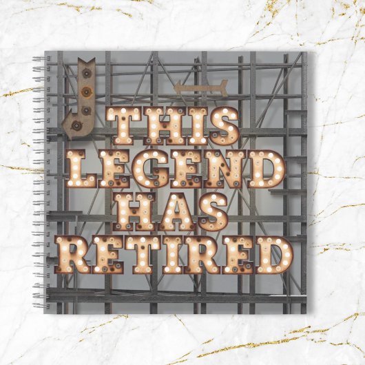 Rustic Grey Gold Cette légende Retraite Livre d'In