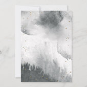 Rustic Grey Gold Moon Stars Baby shower Bedankkaart (Achterkant)