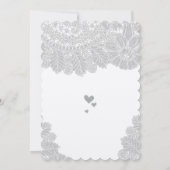 Rustic Grey Heirloom Lace Wedding Invitations Kaart (Achterkant)