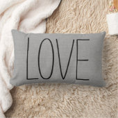 Rustic Grey Love Kussen (Deken)