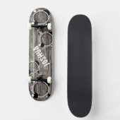 Rustic grey timber background Skateboard (Voorkant)