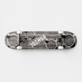 Rustic grey timber background Skateboard (Horizontaal)