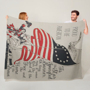 Rustic Grey Vlag Verenigde Staten van Amerika Fleece Deken