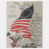 Rustic Grey Vlag Verenigde Staten van Amerika Fleece Deken (Voorkant)