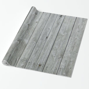 Rustic Grey Wood Grain Cadeaupapier
