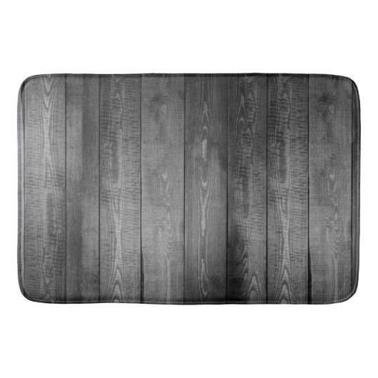 Rustic Grey Wood Planks Badmat (Voorkant)