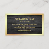 Rustic Grey Wood privé-detective Visitekaartje (Achterkant)