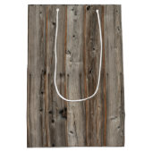 Rustic Grey Wood Tone Medium Gift Bag Cadeauzakje (Achterkant)