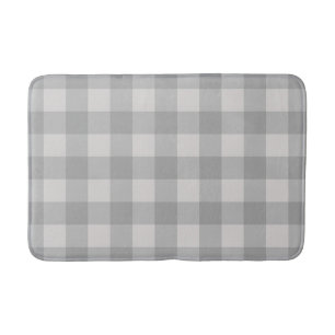 Rustic grijs blauw geruit vierkant geblokt badmat