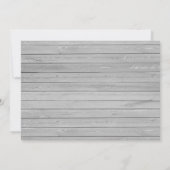 Rustic grijs houtfloreel baptisme dank je kaart (Achterkant)