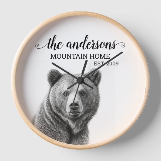 Rustic Grizzly Beer Cabin Decor Monogram (Voorkant)