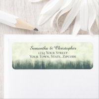 Rustic Groen Bos Kleine Huwelijksretouradres