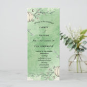Rustic Groen Herfst Pompoen Trouwprogramma (Staand voorkant)