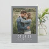Rustic Groen Intieme Foto Save The Date (Staand voorkant)
