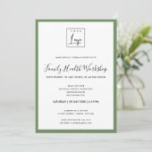 RUSTIC GROEN KRAFT JOU LOGO WORKSHOP GALA EVENEMEN KAART (Staand voorkant)