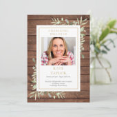 Rustic Groenery Begrafenisdienst Order Of Service  Kaart (Staand voorkant)