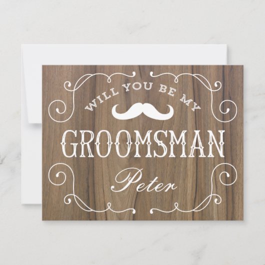 Rustic Groomsman | Groomsmannen Kaart (Voorkant)