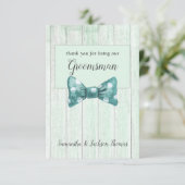 Rustic Groomsman - Hartelijk dank Bedankkaart (Staand voorkant)