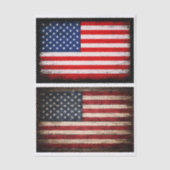 Rustic & Grunge American Flag Pair EW9 Decoupage Tissuepapier (Voorkant)